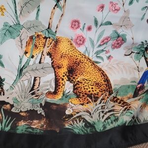 Floral and Animal Print Scarf